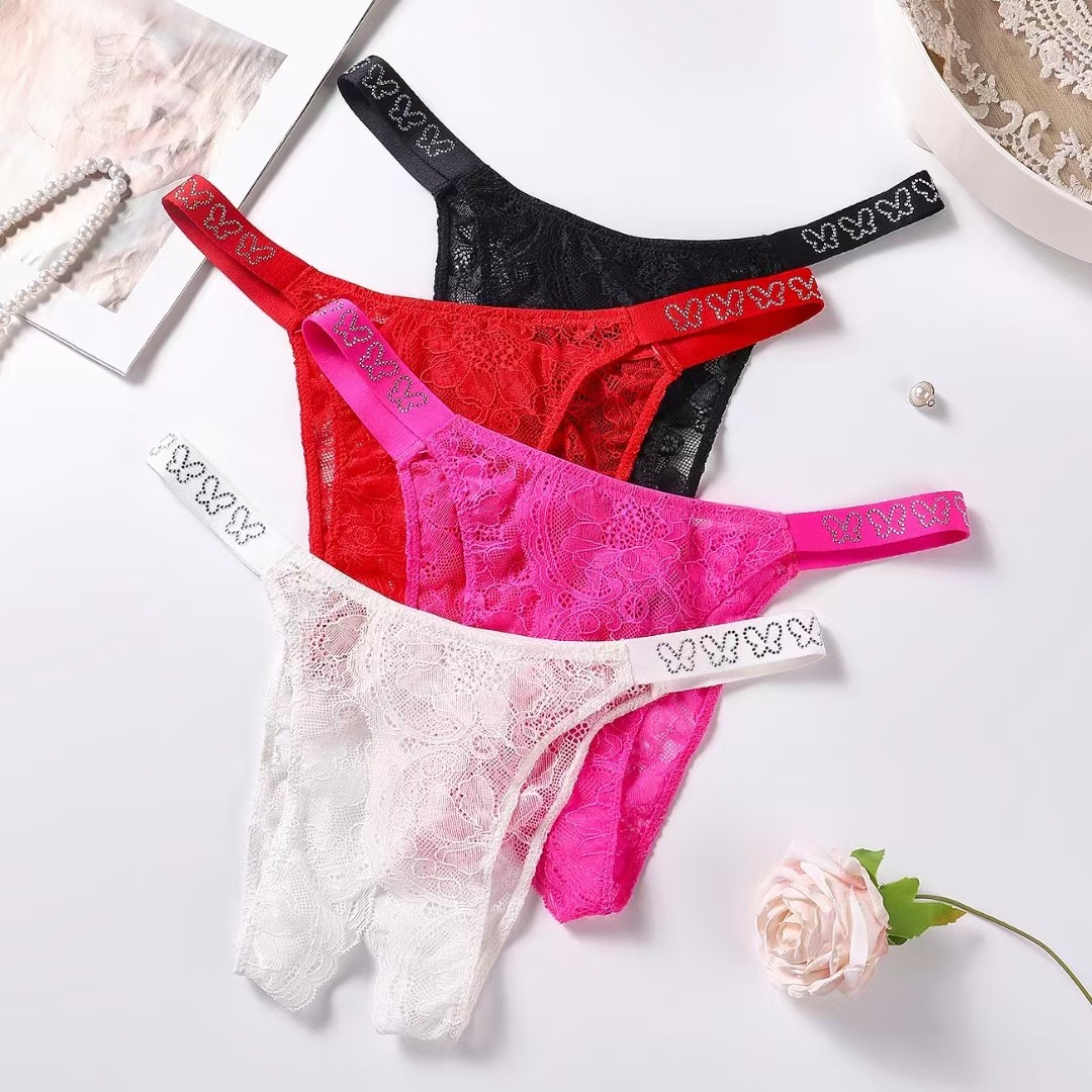 性感细钻腰带字母蕾丝内裤女夏季薄款纯欲系带网纱透气低腰三角裤,女士内衣/男士内衣/家居服,女三角裤,淘宝优惠券,粉丝福利购,淘宝优惠卷
