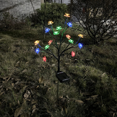 太阳能户外荷花草坪灯庭院花园氛围民宿酒店防水圣诞节景观装 饰灯