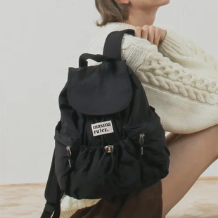 masmarulez韩国正品现货迷你双肩包出游上班上学通勤女生背包黑色