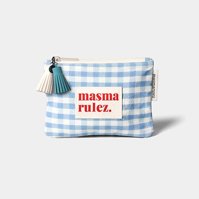 masmarulez原创韩国直邮化妆包收纳包 Basic pouch Spring Blue