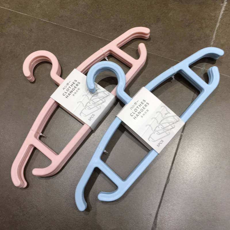 名创优品简约多用衣架5支装透明miniso日式塑料衣撑衣柜家用耐用,收纳整理,塑料衣架,淘宝优惠券,粉丝福利购,淘宝优惠卷