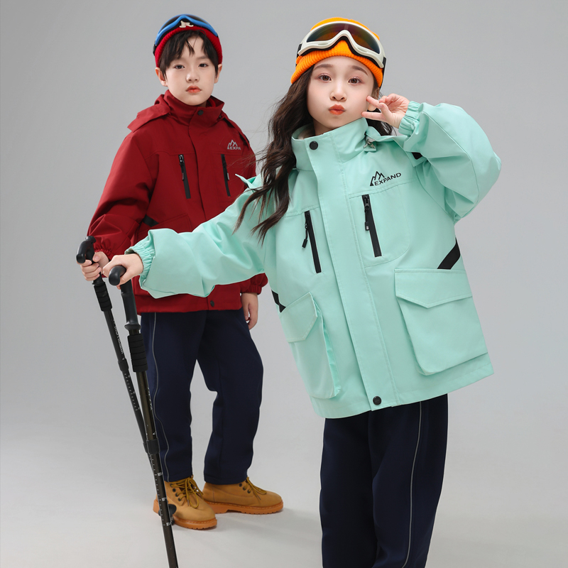 儿童冲锋衣男女童户外防风防水