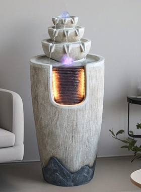 北欧风流水阳台室内客厅落地摆件