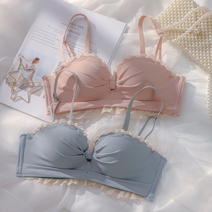 女胸罩平胸文胸女聚拢小胸 套装 内衣女小胸聚拢无钢圈 内衣裤