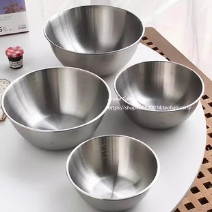 Annie 304不锈钢盆子家用厨房打蛋洗菜和面盆烘焙搅拌盆 Garden