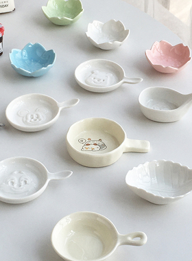 Annie Garden  日式可爱陶瓷蘸酱料碟立体卡通调料番茄酱醋芥茉碟