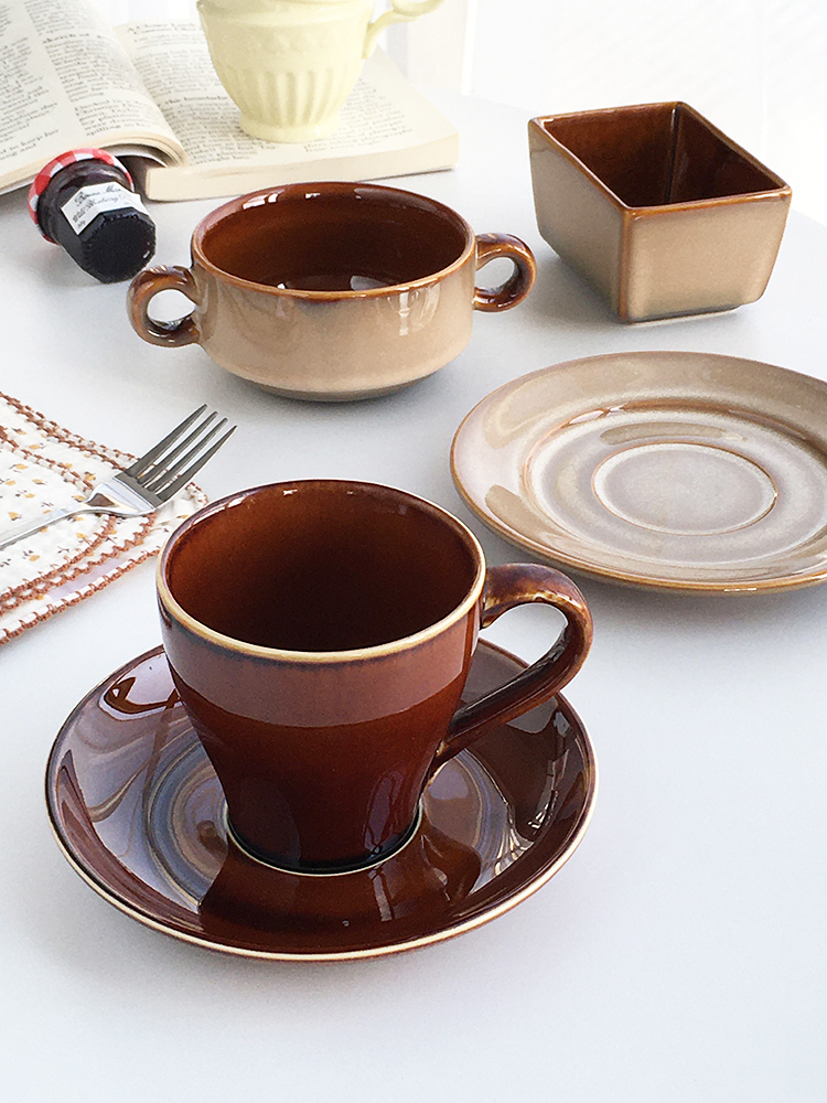 Annie Garden 外贸订单 欧式复古咖啡陶瓷杯碟精美套装简约下午茶