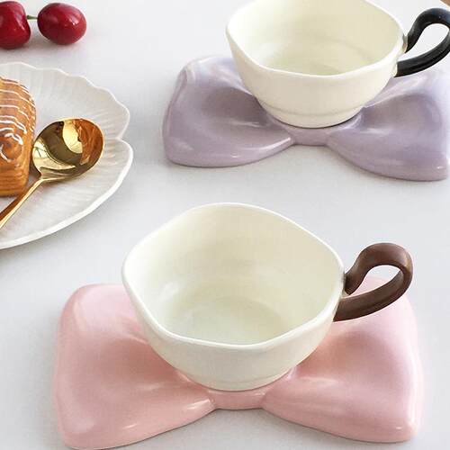 Annie Garden  外贸订单   韩式小众ins陶瓷咖啡杯碟可爱下午茶杯