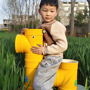 花架小马卡通动物装 饰PVC庭院创意幼儿园景观户外摆件 加大款