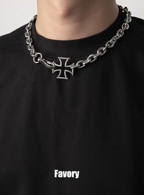 合金镂空男十字架嘻哈轻奢