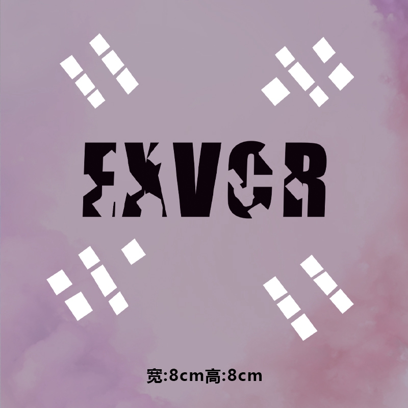 高级烫画图案新款时尚EXVCR烫画贴印花衣服热转印白墨烫画布贴DIY