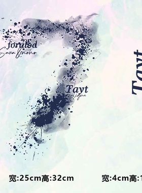 烫画图案新款时尚tayt模糊数字7forat烫画贴印花衣服热转印白墨