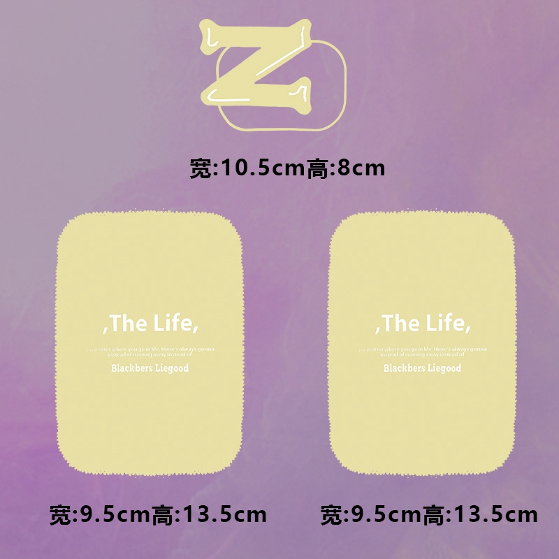 烫画图案新款字母大n线条方框thelife烫画贴印花衣服热转印白墨