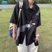 男韩版 潮流短袖 2026夏季 高街帅衬衫 新款 ins宽松百搭上衣