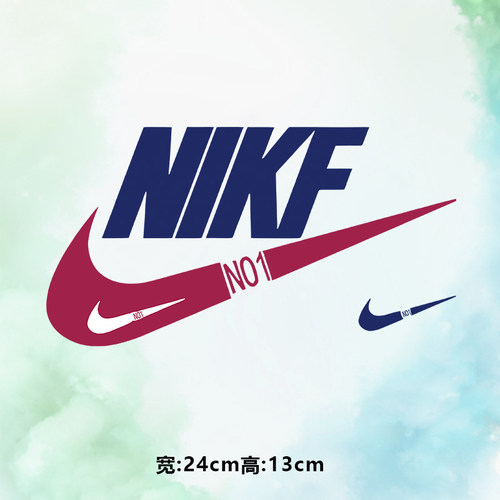 潮牌时尚NIKF加厚白墨现货印花图案衣服装高弹烫画贴标热转印