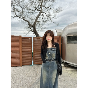 防晒木耳边上衣红色v领针织开衫 女装 女 米米子热恋微胖mm大码 春季