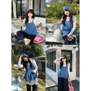 修身 甜美清新别致长袖 显瘦碎花打底上衣女春 胖mm 米米子微胖大码