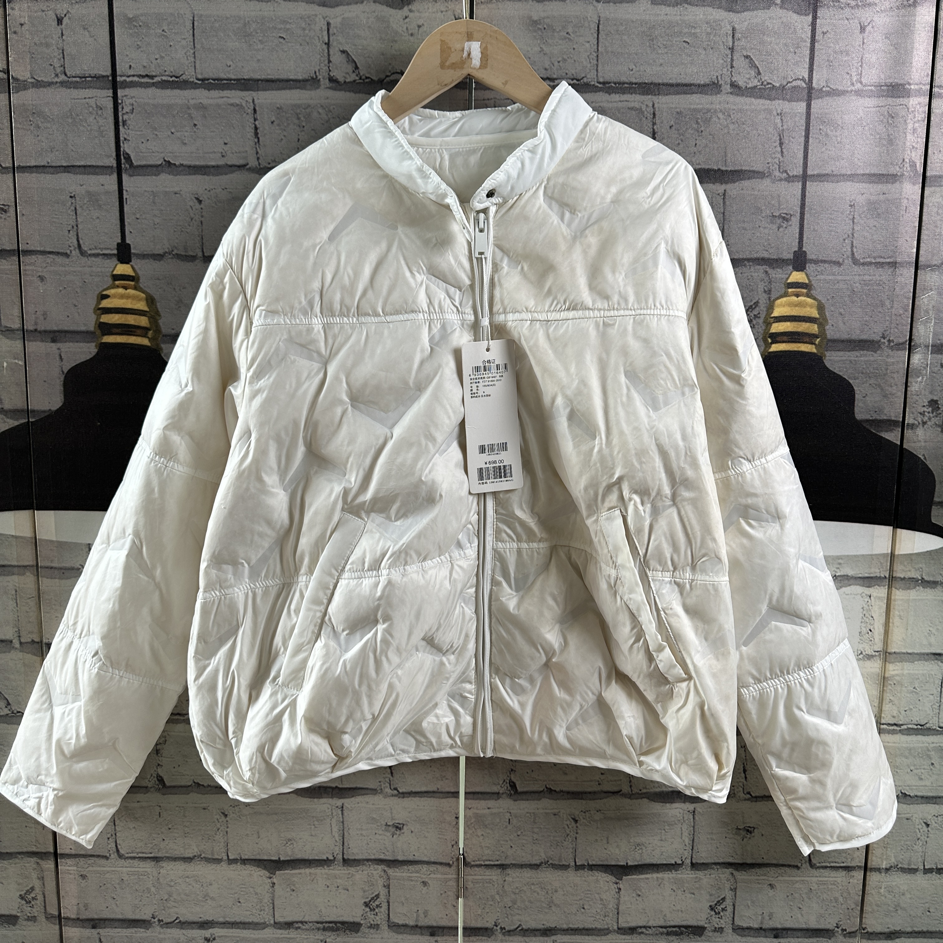 瑕疵有库存味道微脏寬松大码立領羽絨服外套輕薄羽絨外套女E113