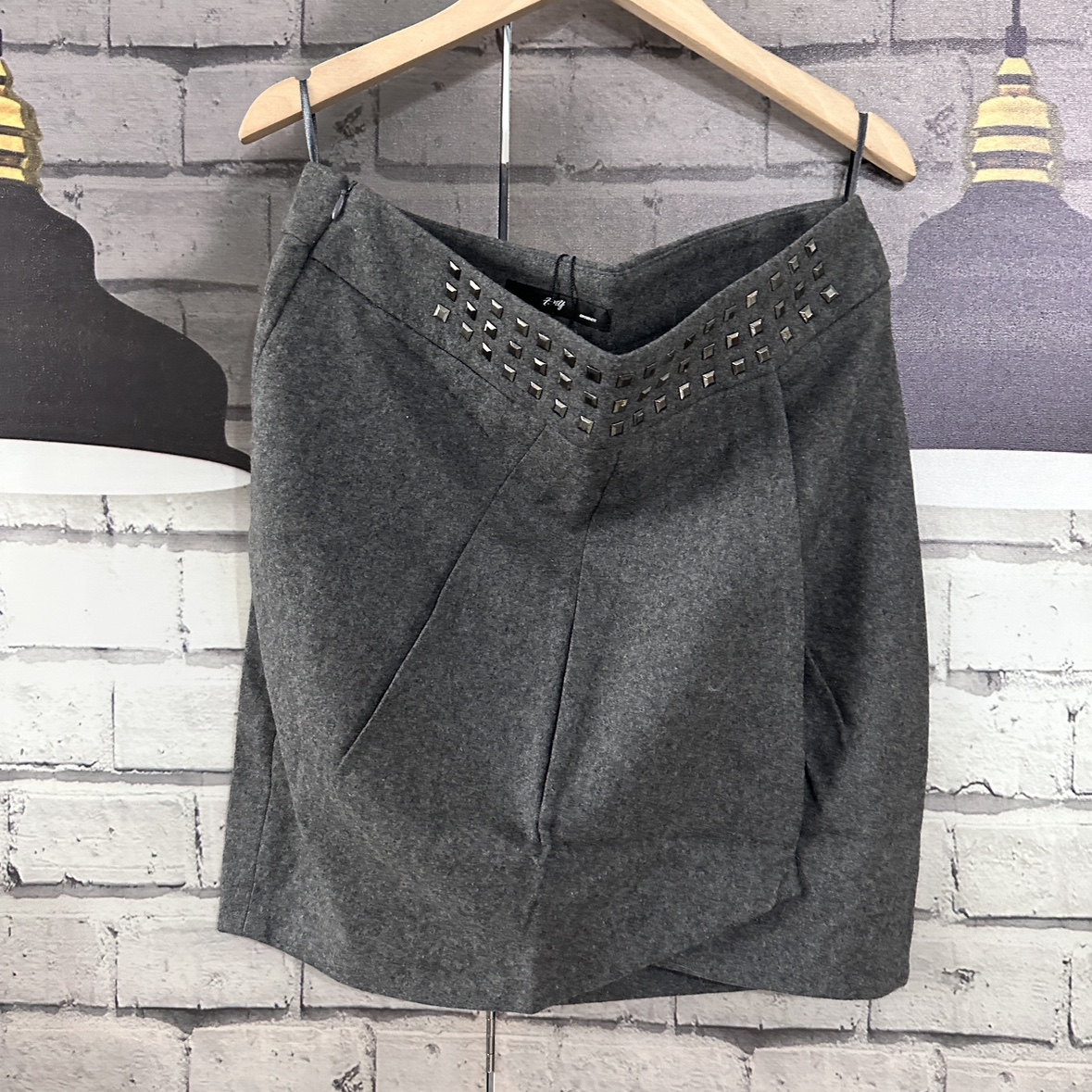 腰围78臀围94裙长45毛呢半身裙C123