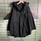 胸围140衣长78左右宽松大码 连帽帽子可脱卸牛津棉大码 外套内抽绳