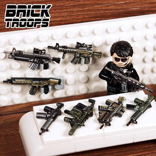 【印刷+枪皮】【M4+AK】BrickTroops 第三方人仔 配件 玩具枪