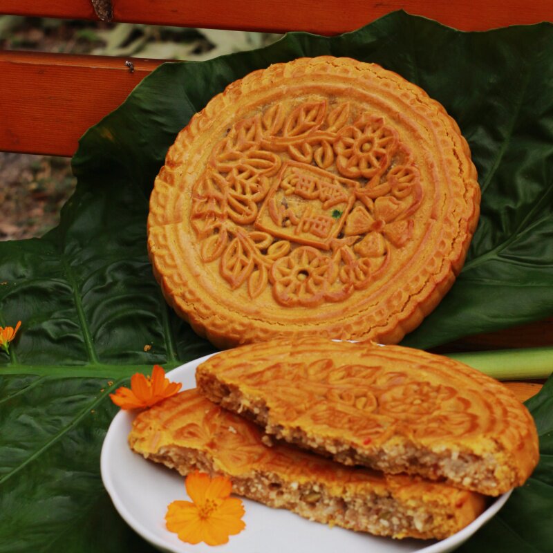现做现发老式酥皮伍仁大月饼