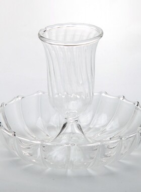 创意玻璃小烛台玻璃摆件烛光晚餐道具餐厅客厅软装饰品摆设轻奢