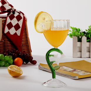 创意香槟红酒杯高脚鸡尾酒杯玻璃葡萄酒杯水果杯饮料杯子