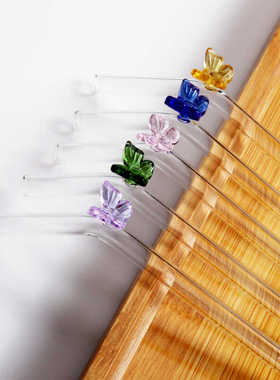 创意蝴蝶结香槟杯ins风韩式情侣玻璃高脚杯博主网红酒杯