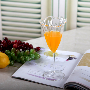 水晶玻璃法式 高脚香槟杯异性杯 透明河豚鸡尾酒杯子创意个性