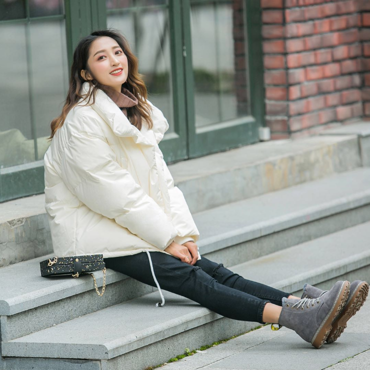 羽绒服女短款2018冬季新款韩版时尚反季保暖加厚面包服宽松外套潮