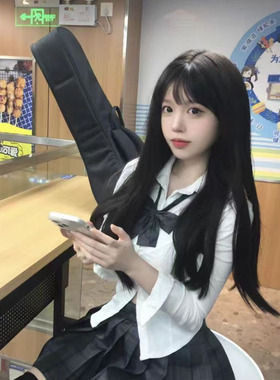 日系jk制服纯欲风收腰显瘦短袖衬衫百搭学生小个学院风套装校供感