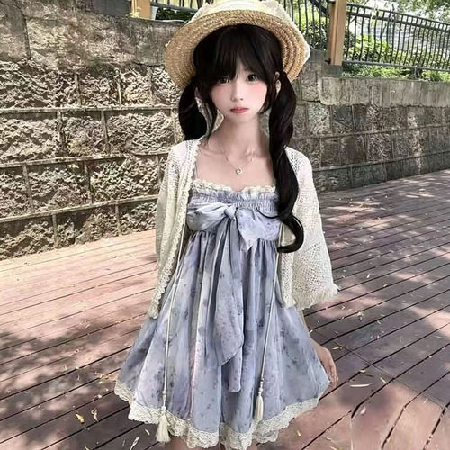 夏季洛丽塔蝴蝶结防晒两件套