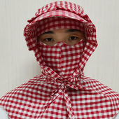 大帽檐防晒遮阳帽子干农活遮脸尘防风沙防紫外线采茶纯棉面料工地