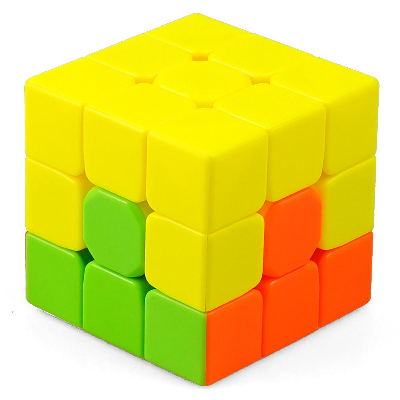 KINDERGARTEN RUBIKS CUBE THREE-COLOR RUBIKS CUBE SANDWICH CONCAVE AND CONVEX CHILDRENS SMOOTH BEGINNER COLORFUL RUBIKS CUBE
