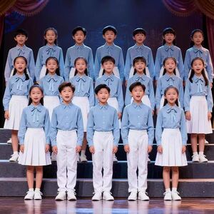 儿童合唱朗诵演出服小学生主持演讲比赛少年中国梦服装新年合唱服