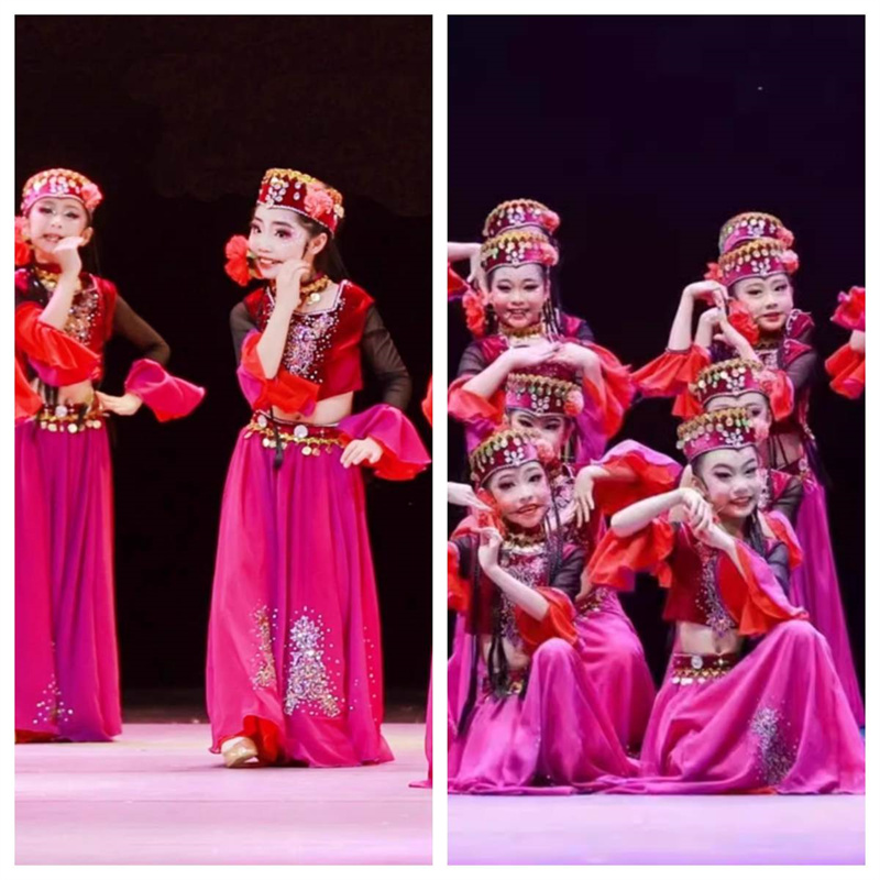 克孜力古丽舞蹈儿童演出服新疆维吾尔族少数名族服饰小小古丽少儿