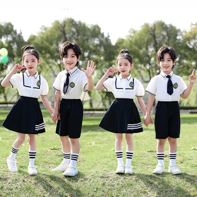 儿童校服英伦风中小学生大合唱演出服装幼儿园园服主持人礼服朗诵