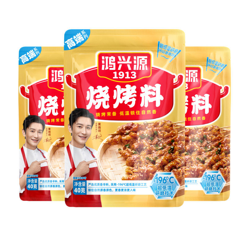 鸿兴源烧烤料油炸调料羊肉串撒料烤肉腌料烤鸡翅烤鱼孜然户外家用