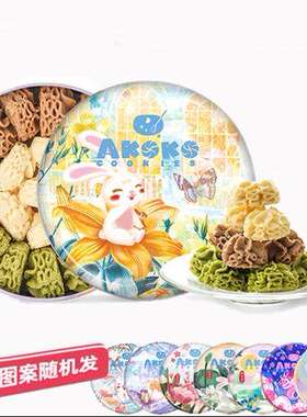 AKOKO曲奇冰淇淋三色拉花黄油曲奇饼干160g休闲零食曲奇饼干
