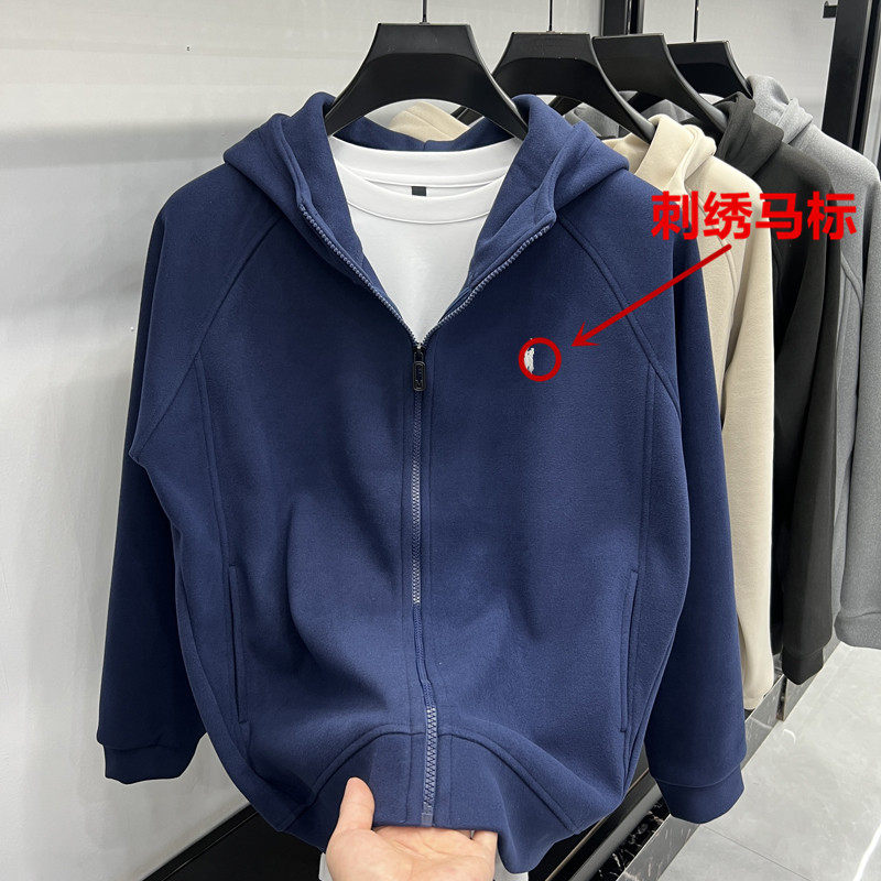 【奥莱品牌折扣】拉链衫连帽卫衣外套男百搭开衫上衣棒球服秋冬