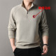 T恤立领马标打底衫 半拉链长袖 保罗卫衣男士 纯色 奥莱品牌折扣