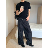 自家图+老钱风cleanfit百搭纯色伞兵裤休闲裤CK725/P55，男装休闲裤，电商B350