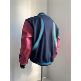 现货+hypeyourself美式PU皮拼毛呢植绒绣花棒球服外套W1316/P95，男装夹克，电商B350
