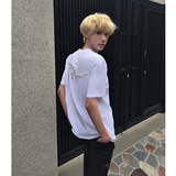 现货+手写体钉珠双纱纯棉短袖W1265/特P35，商品下架区，电商B350