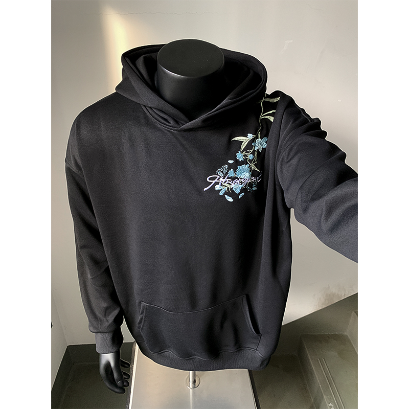 现货+秋款潮前后片刺绣卫衣W1318/P55限78，男装卫衣，电商B350