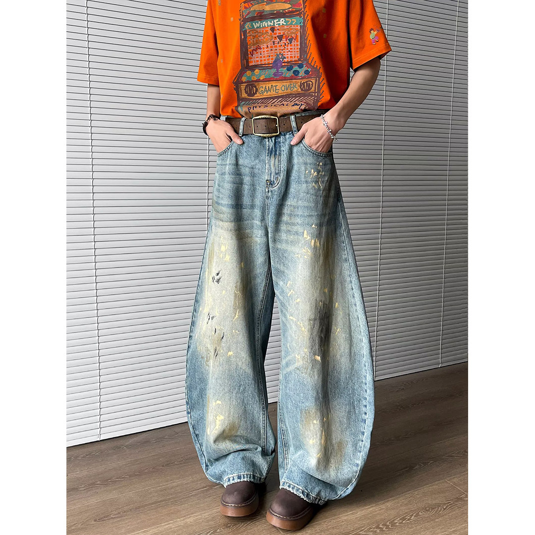 现货+美式重磅泼墨工艺弯刀裤休闲牛仔裤 CK621/P65 限88图片