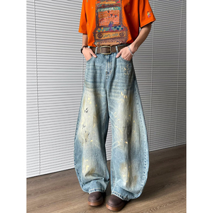 现货+美式重磅泼墨工艺弯刀裤休闲牛仔裤 CK621/P65 限88图片