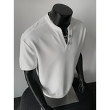 现货+祖母绿扣亨利领短袖T恤W1252/特P42，商品下架区，电商B350