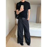 自家图+老钱风cleanfit百搭纯色伞兵裤休闲裤CK725/P55，男装休闲裤，电商B350